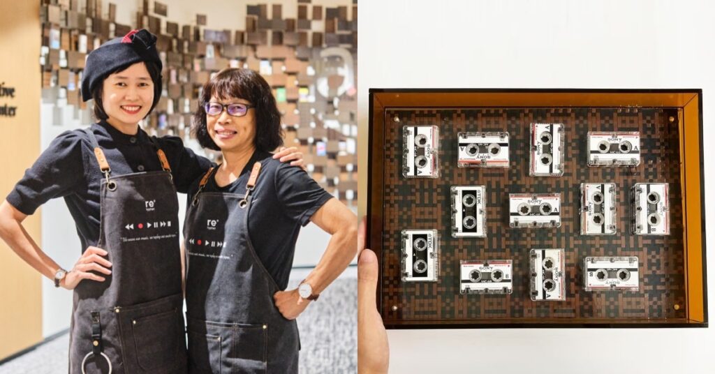 she-was-looking-for-a-way-to-upcycle-old-cassette-tapes-&-accidentally-created a new fabric